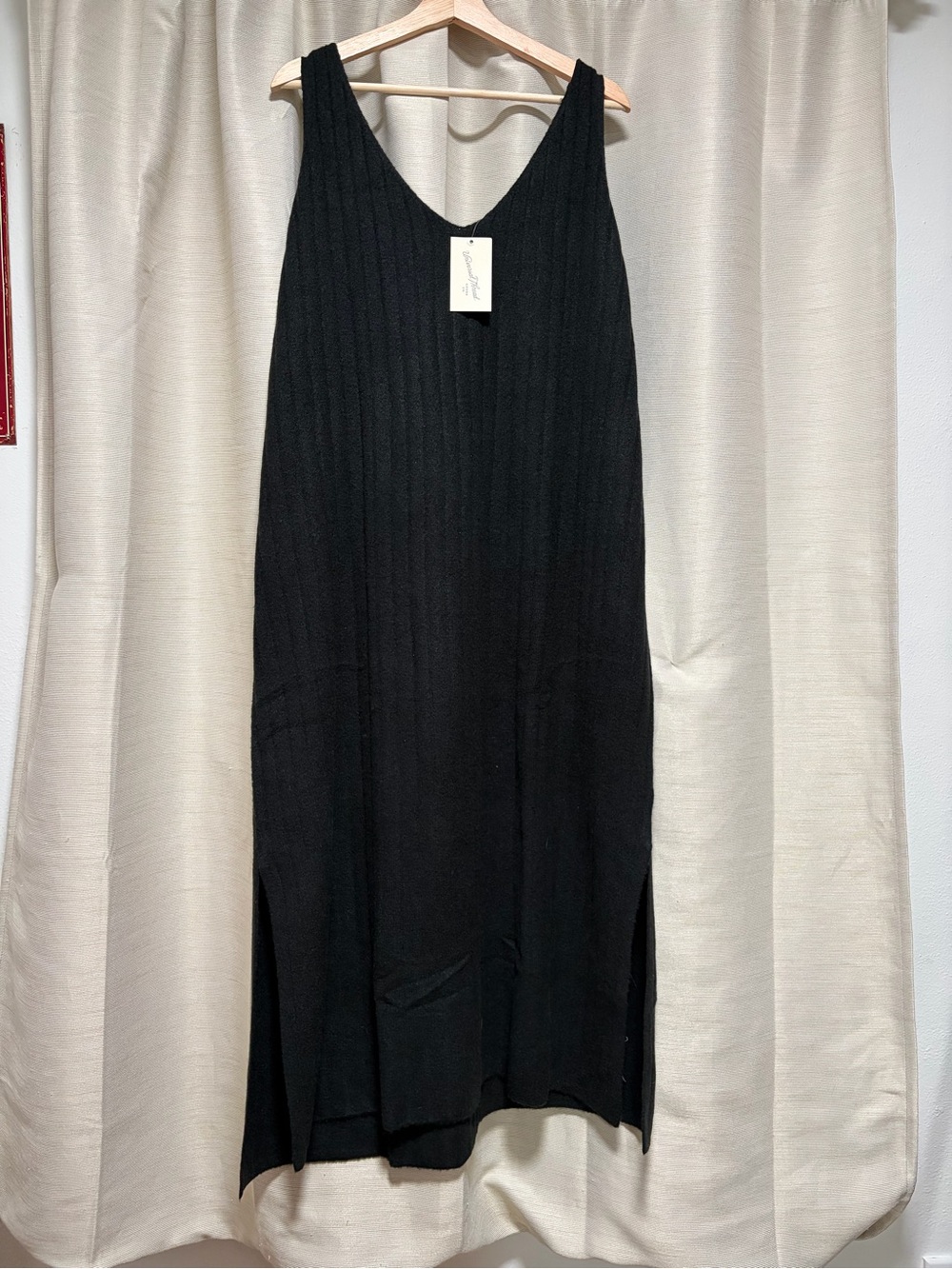 Universal Thread Black Ribbed Maxi Dress